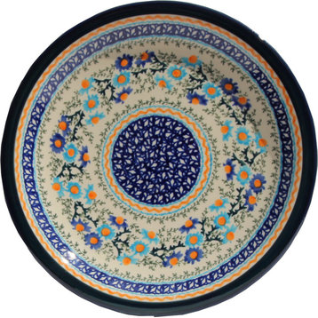 Polish Pottery Dinner Plate, Pattern Number: DU157