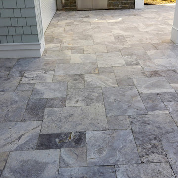 Silver Travertine Tumbled Pavers