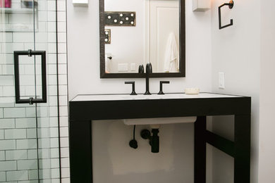 Inspiration for a contemporary bathroom remodel in Indianapolis