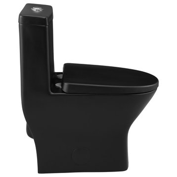 Sublime II Compact One-Piece Toilet, Dual Flush 0.8/1.28 GPF, Matte Black