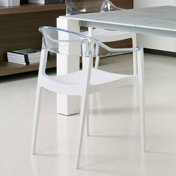Clear Lucite Acrylic Dining Chairs