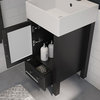 18" Espresso Cabinet, and White Porcelain Sink