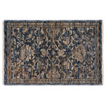 Addison Rugs - Elma AEL31 Blue 1'8" x 2'6" Rug - Experience the refined beauty of the Elma collection, your ultimate choice for classic, traditional elegance. Expertly space-dyed to achieve intriguing depth and character, each rug seamlessly blends warm and cool hues to complement any décor. With a sturdy cotton foundation featuring short fringe, and a luxuriously soft 100% polyester pile, you'll enjoy unmatched durability without compromising on comfort. Feel the allure of the Elma collection and let its timeless appeal bring an extra touch of sophistication to your home.