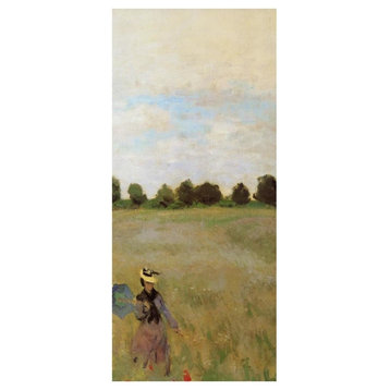 "Field Of Poppies (Les Coquelicots) 1873 (right)" Print by Claude Monet, 18"x38"