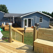 dark blue siding