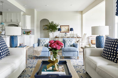 Living room - coastal living room idea in Wilmington