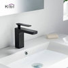 Infinity Single Handle Bathroom Faucet KBF1006, Matte Black, W/ Drain