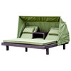 Bora Bora Daybed With Canopy Mechanism and Seat Cushion, Shimmer Electra, Navy