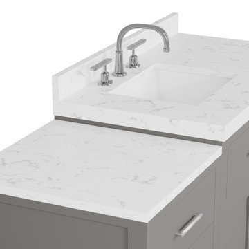 Caroline Parkway 57'' Grey Bathroom Vanity