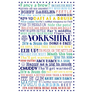 Yorkshire Born and Bred Cotton Tea Towel