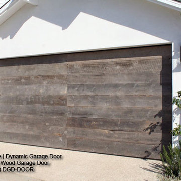 Reclaimed Wood Contemporary Garage Door Design