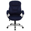MFO High Back Navy Blue Microfiber Upholstered Contemporary Office Chair