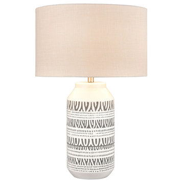 ELK HOME S0019-8044 Calabar Ceramic Table Lamp In White