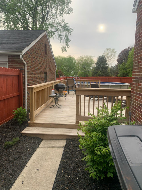I need help deciding what stain color would look best on the deck.