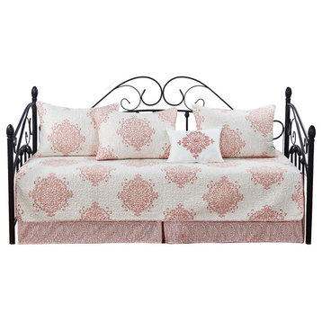 Chelsea Daybed Set, Coral, 75"x39"