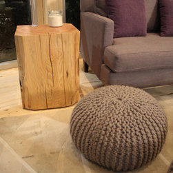 Salvaged Wood Cube Side Table - Side Tables And End Tables