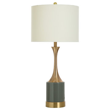 Neilson Table Lamp, Copper,Gray, Heavy White