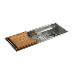 Multiere 45" Single Basin Sink with Deluxe Accessories - Kitchen Sinks
