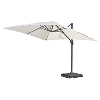 Sardinia Outdoor Modern Water-Resistant Fabric Canopy Umbrella with Base