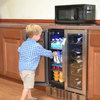 Newair 24" Built-in Dual Zone 18 Bottle and 58 Can Wine and Beverage Fridge