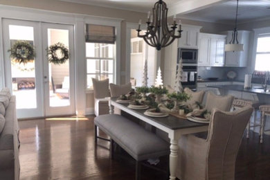 Inspiration for a mid-sized farmhouse enclosed dining room remodel in Atlanta