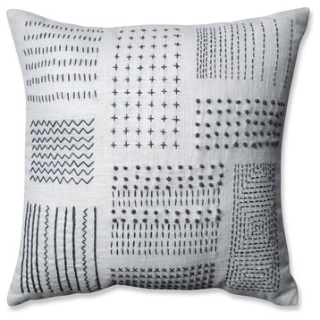 Pillow Perfect Tribal Throw Pillow, Cream Gray, 16.5", Gray