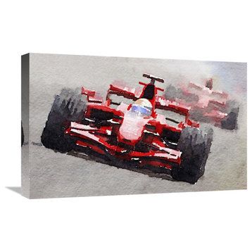 "Ferrari F1 Race Watercolor" Fine Art Print
