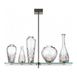 Glass Vases Aluminium Base Dining Room Island Lighting - Kitchen Island Lighting