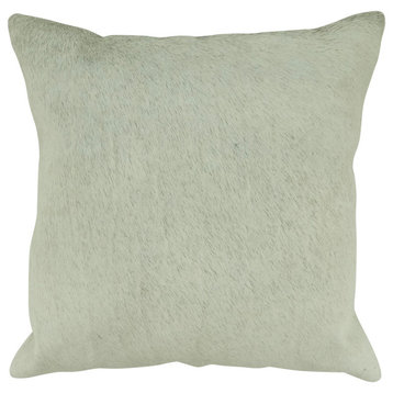 Cowhide Design Throw Pillow Cover, Grey, 18"