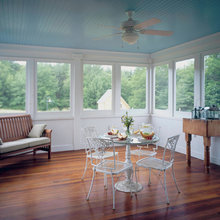 blue ceiling