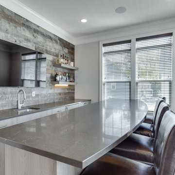 Wet Bar with Metropolis Textured Melamine door style in Falls Church, VA