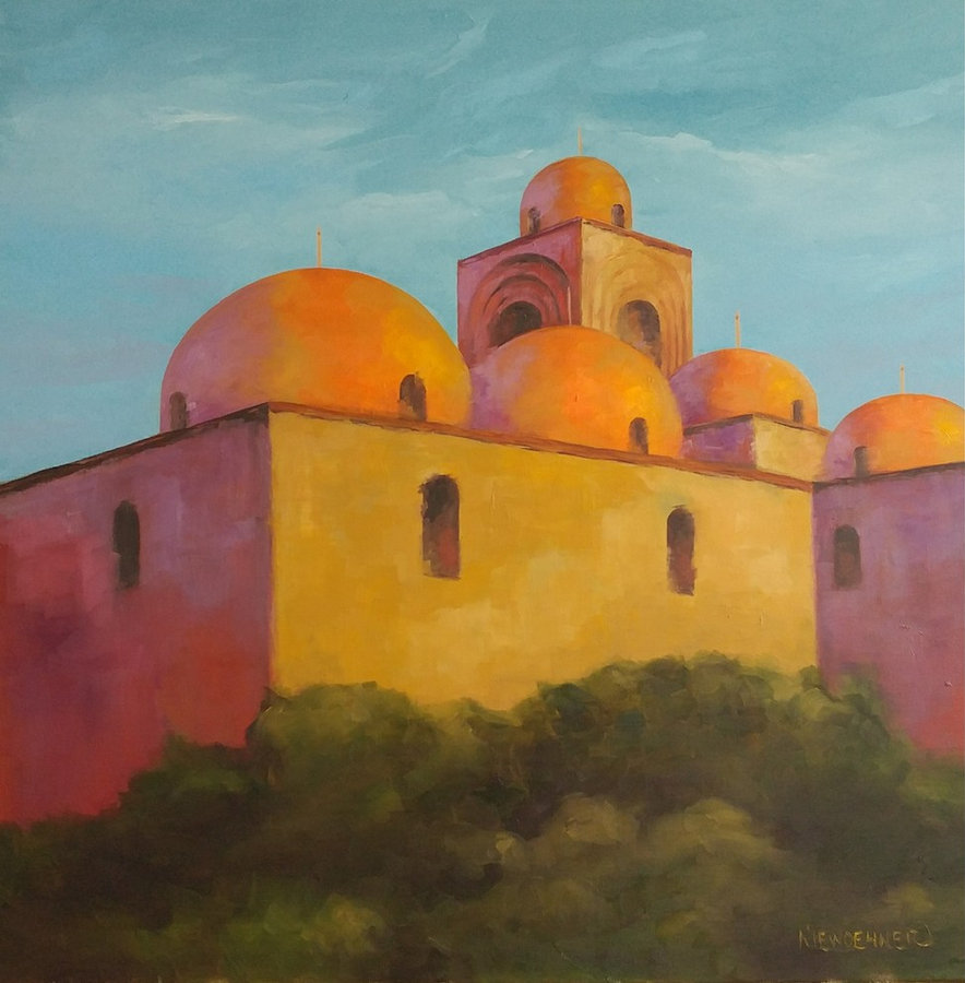 San Giovanni degli Eremiti, Palermo, 30x30, framed