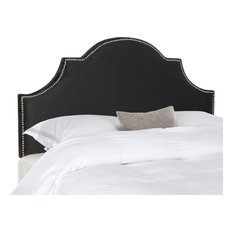 Safavieh Hallmar Black Velvet Headboard, Queen