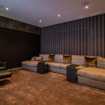 Home Cinema Room with Electric Blinds by Grants