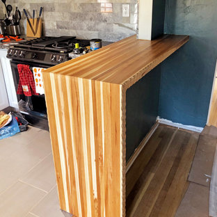 Hickory Edge Grain Butcher Block Countertop