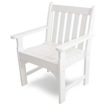 Polywood Vineyard Garden Arm Chair, White