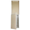 Deville Frameless Recessed 2-Door Pantry Cabinet, 14"x44"x3.5", Unfinished