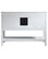 Florence 48" Single Bathroom Vanity in White with White Carrara Marble Top