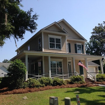 Long needle pine straw installation