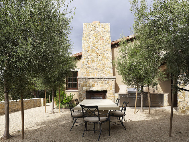 Mediterranean Patio by Taylor Lombardo Architects
