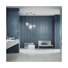 Blue Backsplash Laundry rooom