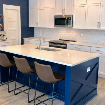 White Modern Farmhouse Kitchen - Creer, SC
