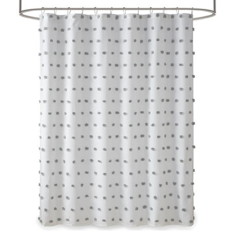 Madison Park Sophie Shower Curtain, Grey