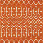 Unique Loom - Rug Unique Loom Moroccan Trellis Orange Rectangular 4'0x6'0 - With pleasant geometric patterns based on traditional Moroccan designs, the Moroccan Trellis collection is a great complement to any modern or contemporary decor. The variety of colors makes it easy to match this rug with your space. Meanwhile, the easy-to-clean and stain resistant construction ensures it will look great for years to come.