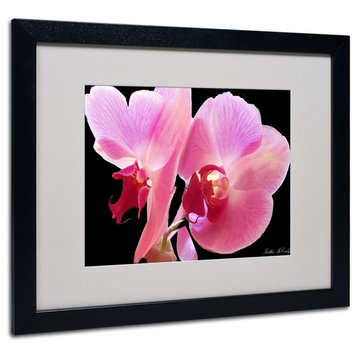 'Orchid' Matted Framed Canvas Art by Kathie McCurdy