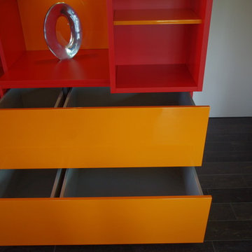 Concept caissons tout en couleurs (médium laqué haute brillance et satiné)