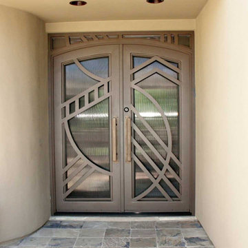 Modern Custom French Iron Entry Doors