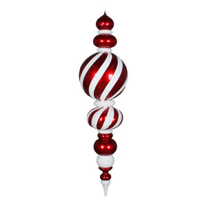 Red//Green//White 10 Queens of Christmas WL-ORN-Finial-RE//GR//WH Finial Ornament