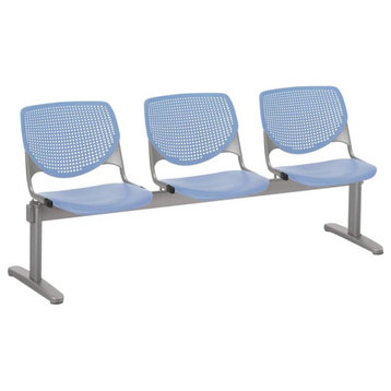 KFI KOOL 3 Seats Reception Bench - Peri Blue Seats & Back