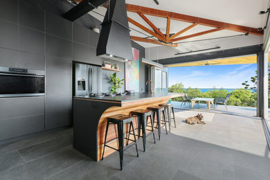 Design ideas for a beach style kitchen in Sunshine Coast.